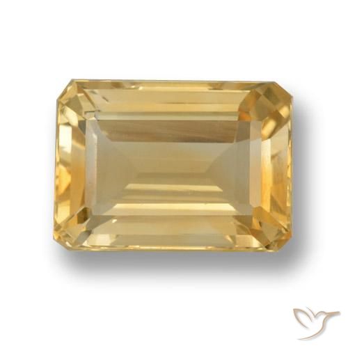7.85ct Natural Ouro Citrino, Corte Esmeralda, VVS-VS