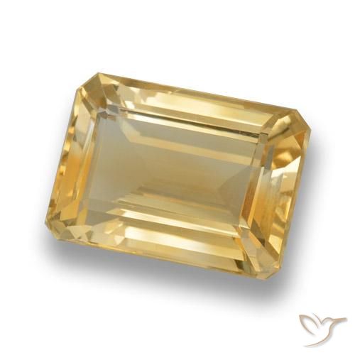 Citrino Ouro Natural 7.85ct, Corte Octógono / Esmeralda, VVS-VS