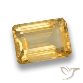 Citrino ouro médio Natural 7.80ct, Corte Octógono / Esmeralda, VVS-VS