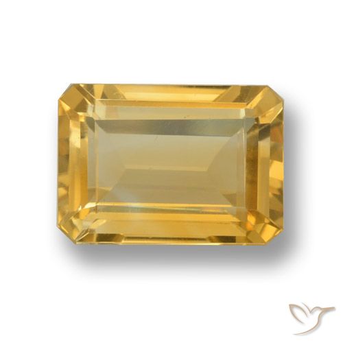 6.64ct Natural Dourado Citrino, Corte Esmeralda, VVS-VS