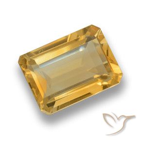 Citrino Dourado Natural 6.64ct, Corte Octógono / Esmeralda, VVS-VS