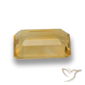 Citrino Dourado Natural 6.64ct, Corte Octógono / Esmeralda, VVS-VS