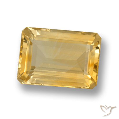 7.22ct Natural Ouro Citrino, Corte Esmeralda, VVS-VS