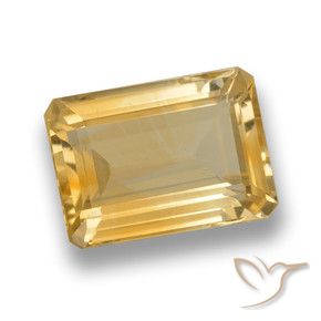 Citrino Ouro Natural 7.22ct, Corte Octógono / Esmeralda, VVS-VS