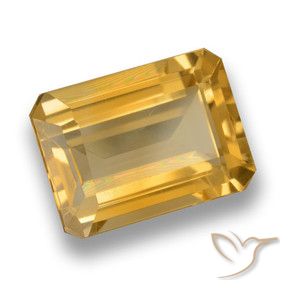 Citrino Dourado Escuro Natural 6.79ct, Corte Octógono / Esmeralda, VVS-VS