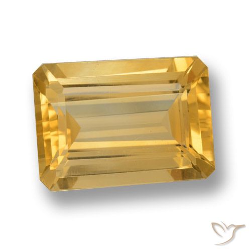 6.63ct Natural Ouro Citrino, Corte Esmeralda, VVS-VS
