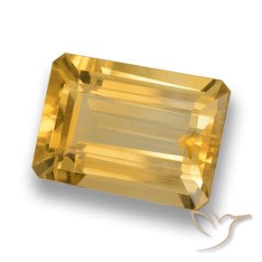 Citrino Ouro Natural 6.63ct, Corte Octógono / Esmeralda, VVS-VS