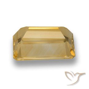Citrino Ouro Natural 6.63ct, Corte Octógono / Esmeralda, VVS-VS