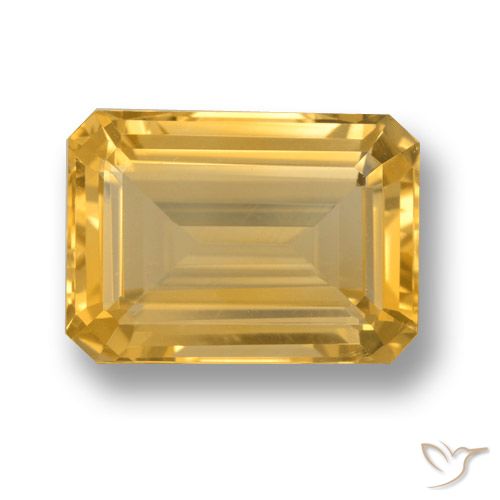 7.52ct Natural ouro médio Citrino, Corte Esmeralda, VVS