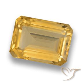 Citrino ouro médio Natural 7.52ct, Corte Octógono / Esmeralda, VVS