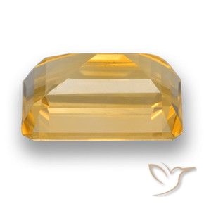 Citrino Laranja Dourada Natural 4.29ct, Corte Octógono / Esmeralda, VVS-VS