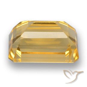 Citrino Dourado médio Natural 5.51ct, Corte Octógono / Esmeralda, VVS