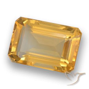 Citrino Laranja Dourado Profundo Natural 4.54ct, Corte Octógono / Esmeralda, VVS-VS