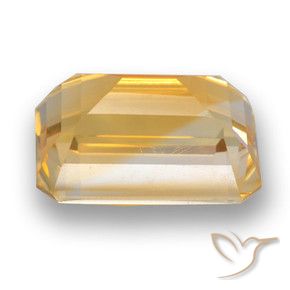 Citrino Laranja Dourado Profundo Natural 4.54ct, Corte Octógono / Esmeralda, VVS-VS