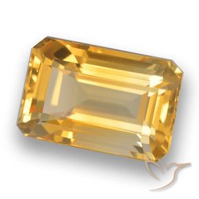 Citrino Laranja Dourado Profundo Natural 4.63ct, Corte Octógono / Esmeralda, VVS-VS