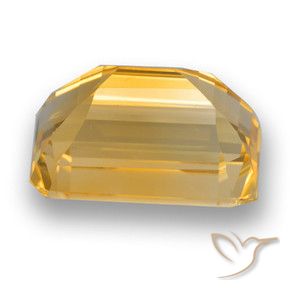 Citrino Laranja Dourado Profundo Natural 4.63ct, Corte Octógono / Esmeralda, VVS-VS