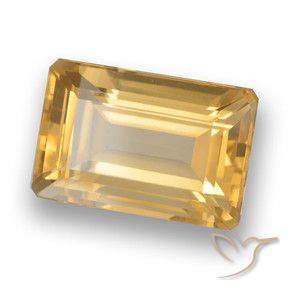Citrino Laranja claro-dourado Natural 4.53ct, Corte Octógono / Esmeralda, VVS-VS