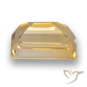 Citrino Laranja claro-dourado Natural 4.53ct, Corte Octógono / Esmeralda, VVS-VS