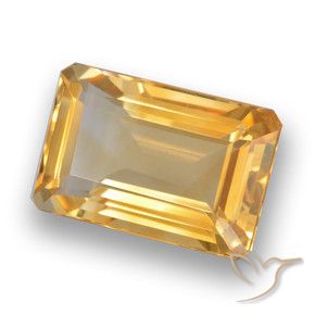 Citrino Laranja Dourado Profundo Natural 4.50ct, Corte Octógono / Esmeralda, VVS