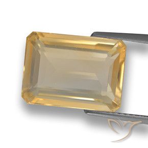 Citrino Ouro Natural 6.89ct, Corte Octógono / Esmeralda, VVS-VS