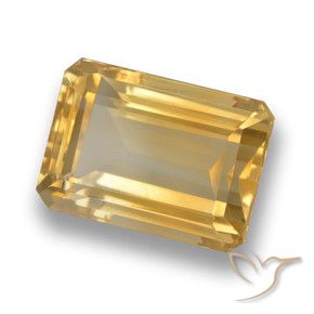 Citrino Ouro Natural 8.66ct, Corte Octógono / Esmeralda, VVS