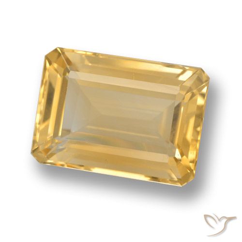 7.50ct Natural Ouro Citrino, Corte Esmeralda, VVS