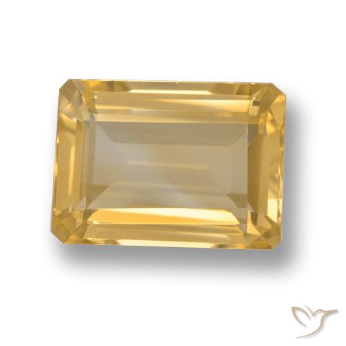 7.24ct Natural Ouro Citrino, Corte Esmeralda, VVS