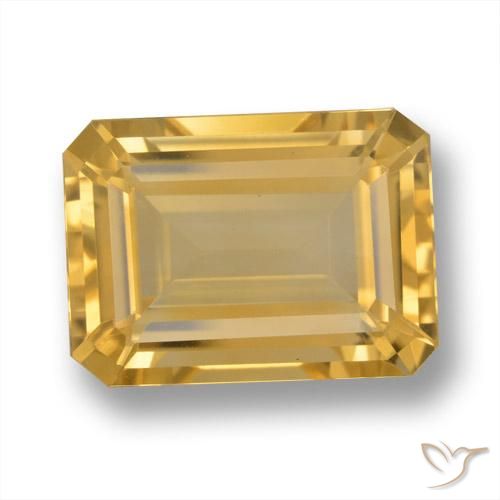 6.84ct Natural Laranja Dourada Citrino, Corte Esmeralda, VVS