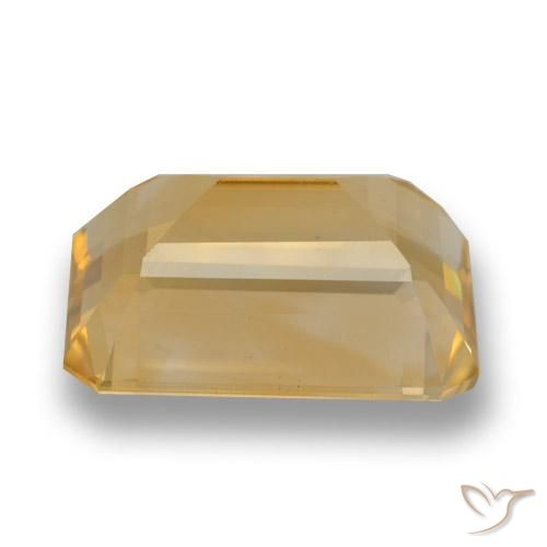 Citrino Laranja Dourada Natural 6.84ct, Corte Octógono / Esmeralda, VVS