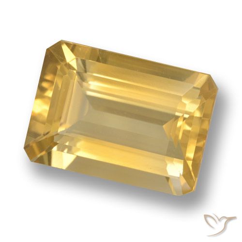 6.24ct Natural ouro médio Citrino, Corte Esmeralda, VVS-VS