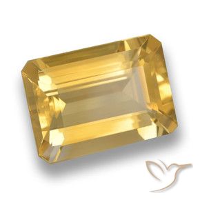 Citrino ouro médio Natural 6.24ct, Corte Octógono / Esmeralda, VVS-VS