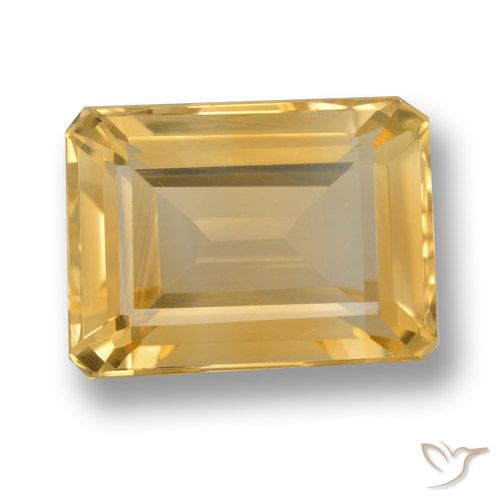 7.98ct Natural Laranja-Ouro Citrino, Corte Esmeralda, VVS