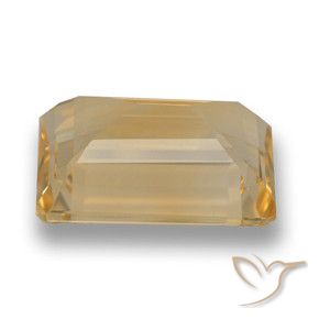 Citrino Laranja Dourada Natural 6.91ct, Corte Octógono / Esmeralda, VVS