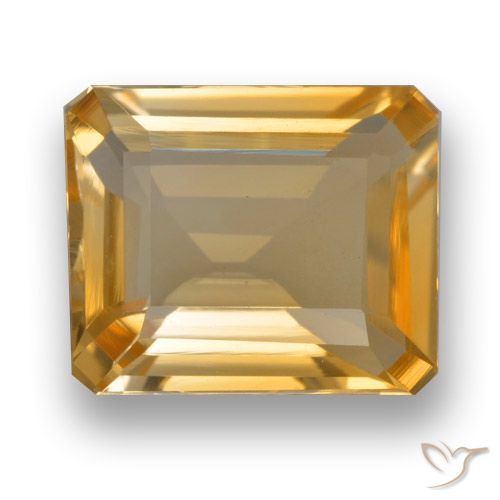 3.46ct Natural Laranja-Ouro Citrino, Corte Esmeralda, VVS