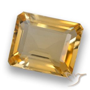Citrino Laranja-Ouro Natural 3.46ct, Corte Octógono / Esmeralda, VVS