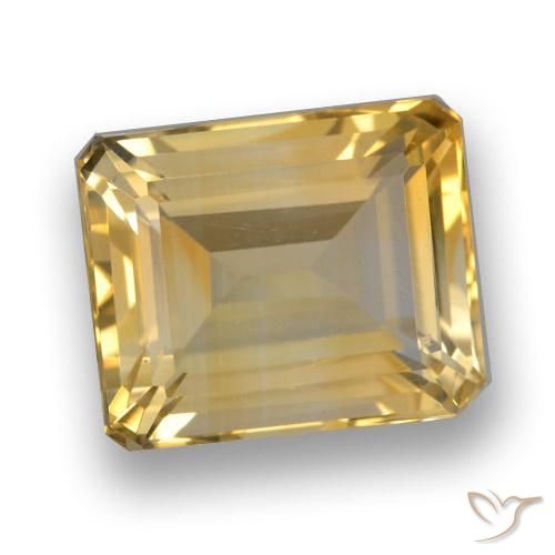 4.83ct Natural Dourado claro Citrino, Corte Esmeralda, VVS-VS