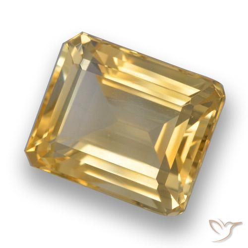 Citrino Dourado claro Natural 4.83ct, Corte Octógono / Esmeralda, VVS-VS