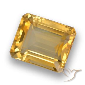 Citrino Dourado Escuro Natural 4.40ct, Corte Octógono / Esmeralda, VVS