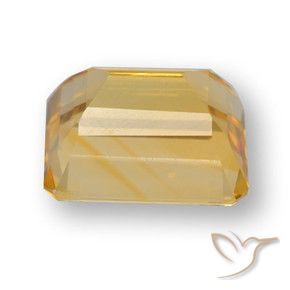 Citrino Dourado Escuro Natural 4.40ct, Corte Octógono / Esmeralda, VVS