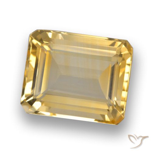 4.55ct Natural ouro médio Citrino, Corte Esmeralda, VVS