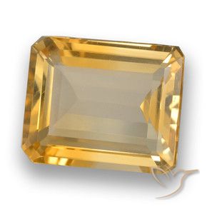 Citrino Dourado Médio-escuro Natural 3.64ct, Corte Octógono / Esmeralda, VVS