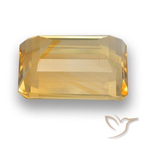 Citrino Dourado Médio-escuro Natural 3.64ct, Corte Octógono / Esmeralda, VVS