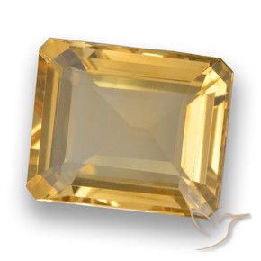 Citrino Laranja Dourado Profundo Natural 3.92ct, Corte Octógono / Esmeralda, VVS-VS