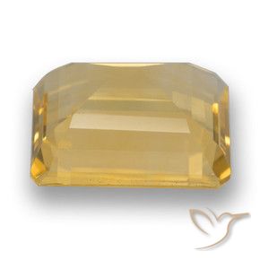 Citrino Laranja Dourado Profundo Natural 3.92ct, Corte Octógono / Esmeralda, VVS-VS
