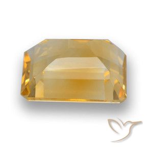Citrino Laranja Dourado Profundo Natural 4.12ct, Corte Octógono / Esmeralda, VVS-VS