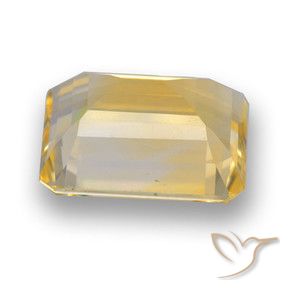 Citrino dourado natural 4,15ct, corte esmeralda, VVS