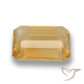 Citrino ouro médio Natural 4.96ct, Corte Octógono / Esmeralda, VVS-VS