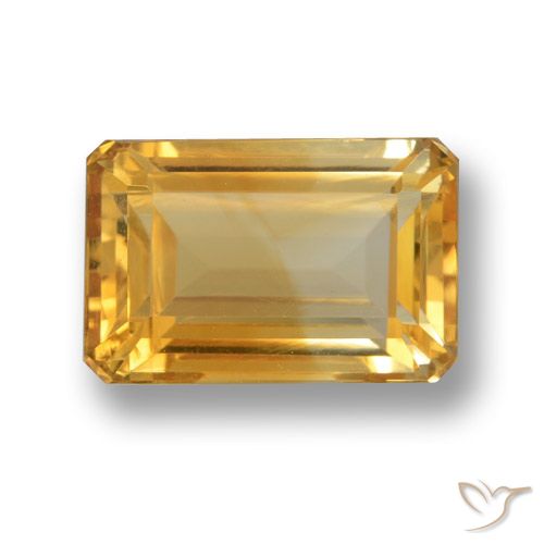 5.53ct Natural Laranja-Ouro Citrino, Corte Esmeralda, VVS