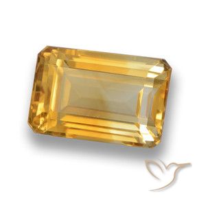 Citrino Laranja-Ouro Natural 5.53ct, Corte Octógono / Esmeralda, VVS