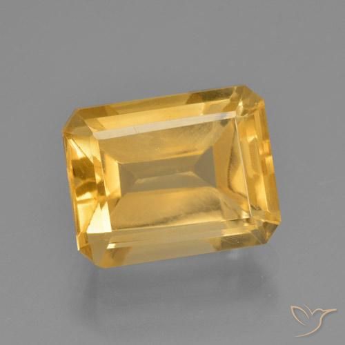 4.58ct Natural ouro médio Citrino, Corte Esmeralda, VS